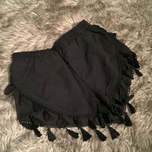 H&M tassel high waisted shorts